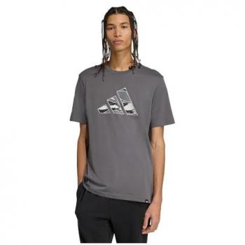 Adidas Logo Graphic T-Shirt – Grey, Men’s Medium