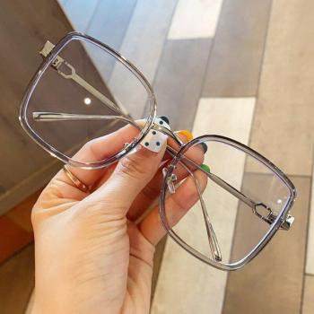 Alloy Frame Oversized Cat Eye Glasses for Women