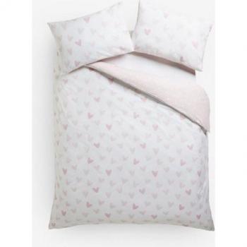 Vivid Pink Heart Twin Cover Set