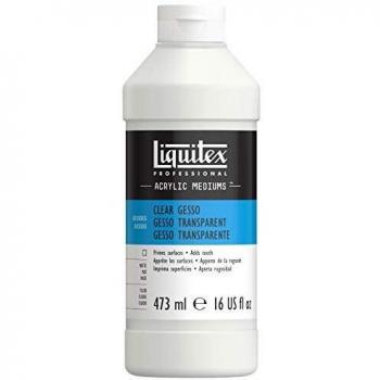 Additif Gesso Transparent Liquitex 473 ml, Préparateur de Surface