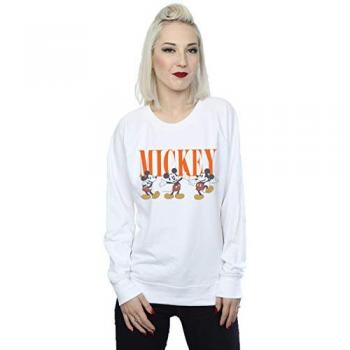 Minnie‑Style Sweatshirt mit Mickey Pose, XL, weiß