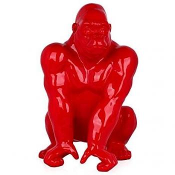 Sculpture Rouge Orang-Outan Grand – Pop Art, 55 cm