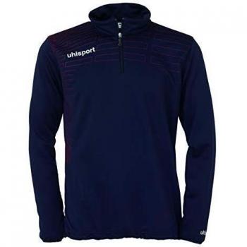 UhlSport Herrenpullover 1/4 Zip – Marine Rot, XS (Kurz)