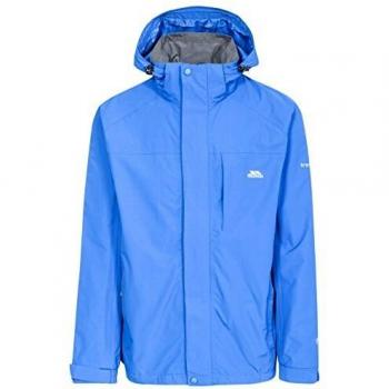 Trespass – Herren Jacke Edwards II – Blue, L – mit einrollbarer Kapuze