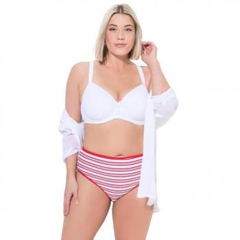 Ulla Popken Baumwoll-Midislips für Damen, rot, Größe 54/56