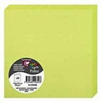 Clairefontaine 22840C 25 cartes Pollen 13,5x13,5 cm