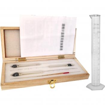 Set d'hydromètre pour vin, bière et liqueur avec cylindre de 100ml