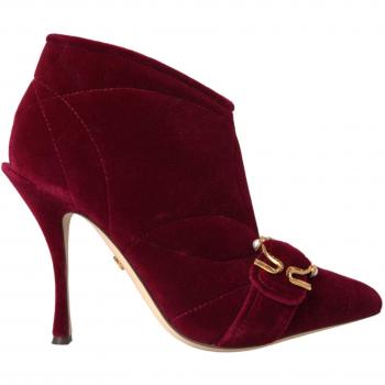 Dolce & Gabbana Elegant Velvet Devotion Ankle Boots
