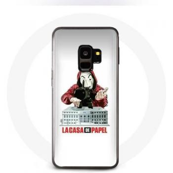 Samsung S9+ Accessory – Masked Logo Case (White Theme)