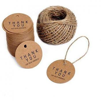 Etiquetas de Papel Kraft para Decoración 200 Uds. con Cadena