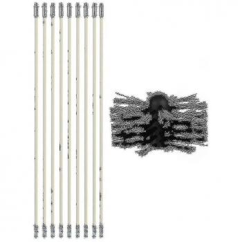 Kit de Limpieza de Chimenea con Cepillo de Nylon