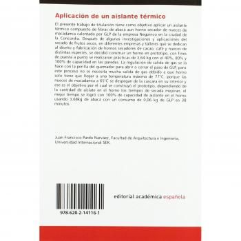Pardo Narváez, Juan Francisco: Aplicación de un aislante térmico