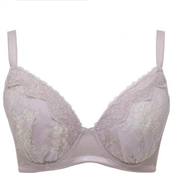 VelvetWave 3D Pink‑Gray Lingerie Bra – Size E80 – Lucien