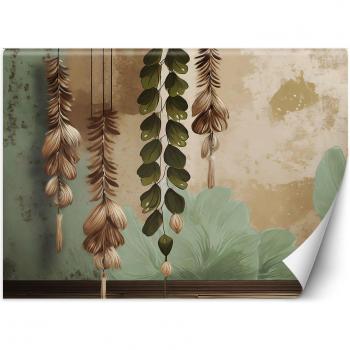 Papel de Fondo Póster Botánico 100x70 Color Tierra