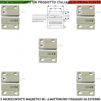 Set di Minisensori Magnetici NC per Sicurezza Porte e Finestre