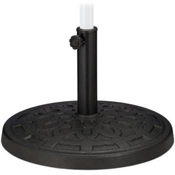 Supporto per Ombrellone, Base Resistente per Aste da 38-50 mm, Ø 50 cm, Nero