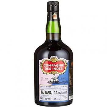 Rhum 30 ans Compagnie des Indes Guyana 48% 0,7l