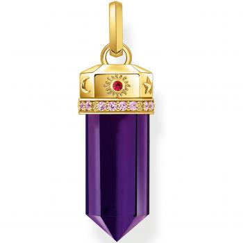 Thomas Sabo Gold Plated Cosmic Symbols Amethyst Necklace