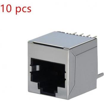 10PCS 8-Pin Direct Insert RJ45 Female Connector