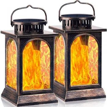 Garden Pathway Solar Lights with Dancing Flames