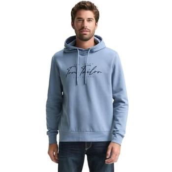 Felpa Tom Tailor Cappuccio Blu Chiaro
