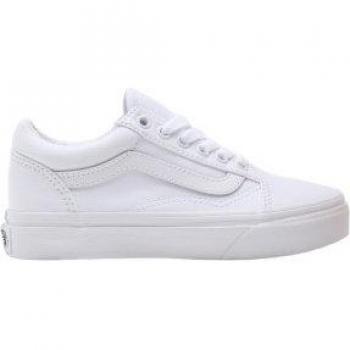 Zapatilla Deportiva Vans Old Skool para Niños en Blanco