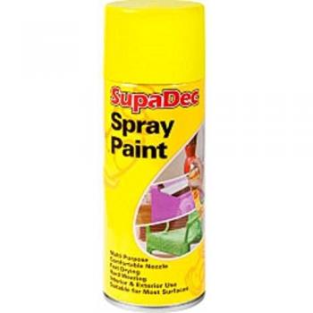 SupaDec Quick Dry Yellow Spray Paint 400ml (652946)