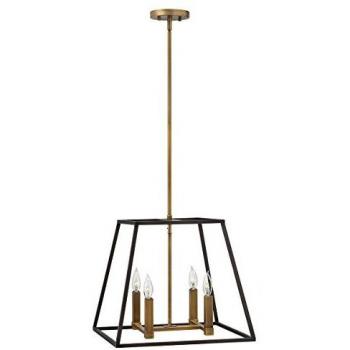 E14 Bulb Compatible Fulton 4 Light Ceiling Pendant in Bronze