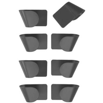 Wenko Supporto per Coperchi di Pentole Set di 8 Pezzi Grigio