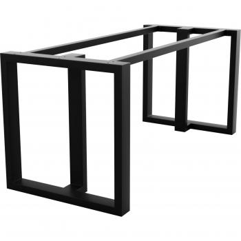 Structure Trapèze Métallique Noir – Pieds Renforcés pour Tables 160×70×72 cm, Vis & Patins Inclus