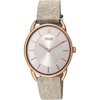 Reloj Tous Dai XL para mujer con correa de piel y caja de acero