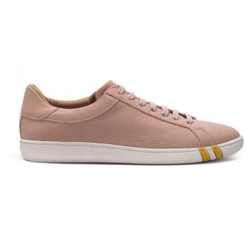 Cotton-Leder Sneakers in Pink