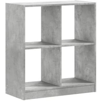 Engineered Wood Bookcase Concrete Grey 68.5x32x75 cm vidaXL