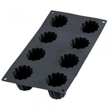 Moule cannelé bordelais Lékué 8 cavités noir gourmet