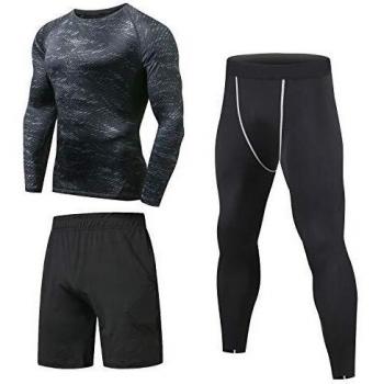 Niksa T-shirt e Collant a Compressione Uomo 3 Pezzi