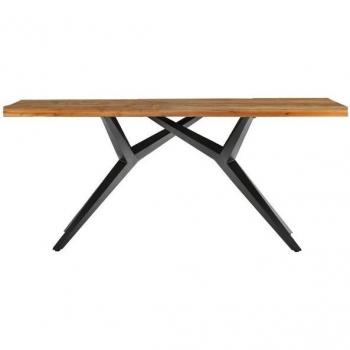 Speisetisch 220x100 cm Teak und Metall