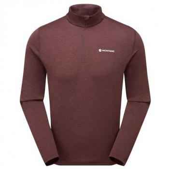 Dark Garnet XL Men’s Dart Zip‑Neck Shirt – Montane Collection