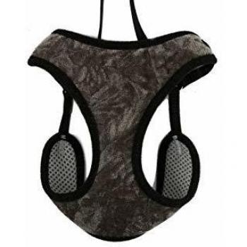 Cat Harness with Soft Velvet & Lead – Smoky Grey