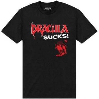 Horror Line Unisex Adult Dracula Sucks Graphic Tee