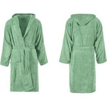 Accappatoio Unisex in Spugna Verde XXL SUPREMA con Cappuccio e Tasche