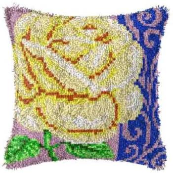 Tapis‑coussin artisanal – Kit complet Oreiller crochet et boutons