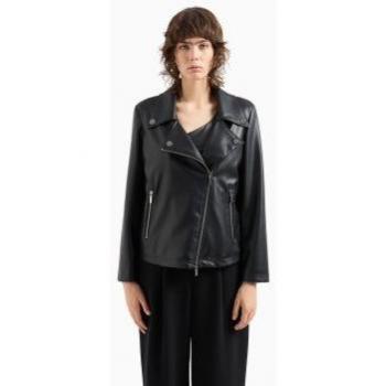 Giacca Biker in Ecopelle Nera Armani Exchange Donna Taglia M