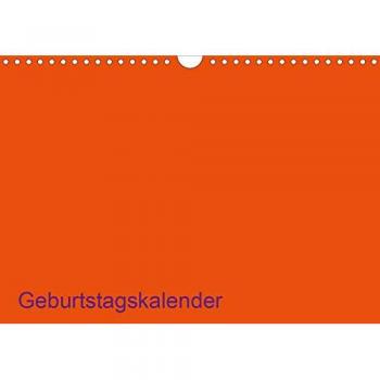 Bastel-Geburtstagskalender orange / Geburtstagskalender