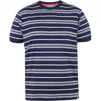 Duke D555 Herren T-Shirt Kingsize Piccadilly aus garngefärbtem Jacquard