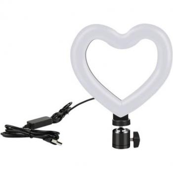 Heart-Shaped Multi-Color LED Ring Light 6/10 Inch USB with Tripod