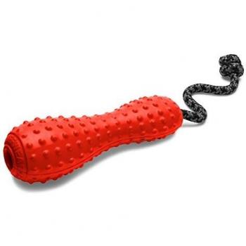 Ruffwear Jouet avec poignée en corde pour chien, Caoutchouc résistant aux morsures, Taille: L, Rouge