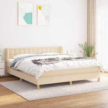 Sommier à Lattes avec Matelas Crème 16