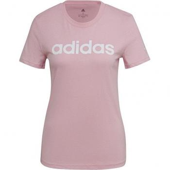 Adidas Women's Logo T-Shirt in Pink