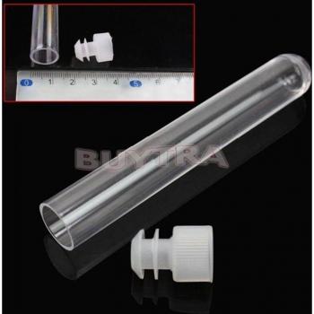 50 PCS Clear Plastic Test Tubes 12x75mm with Plug