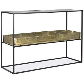 Bizzotto Konsolenmöbel Mavila mit Glasablage, 117 cm